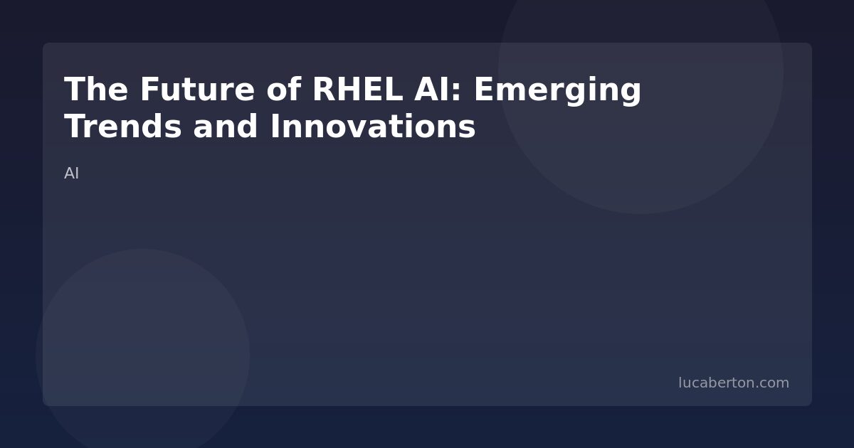 Future of RHEL AI